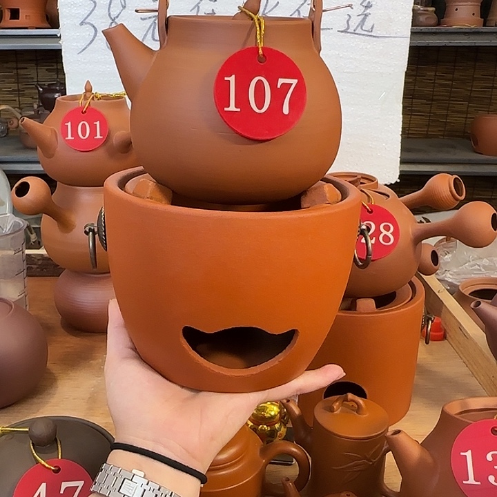 朱泥元宝炉➕葫芦提梁800毫升一套