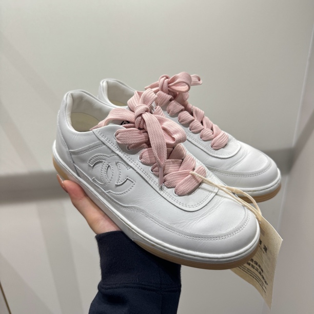 99新 Chanel/香奈儿 bk360 双c板鞋 皮 35.5码