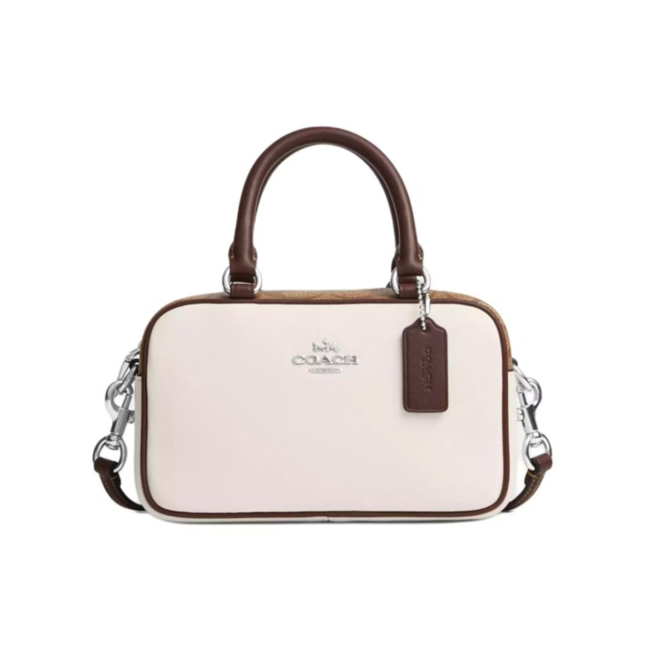 Coach 蔻驰 Satchel 拉链开合 保龄球斜挎包19*7*13（香港发货）