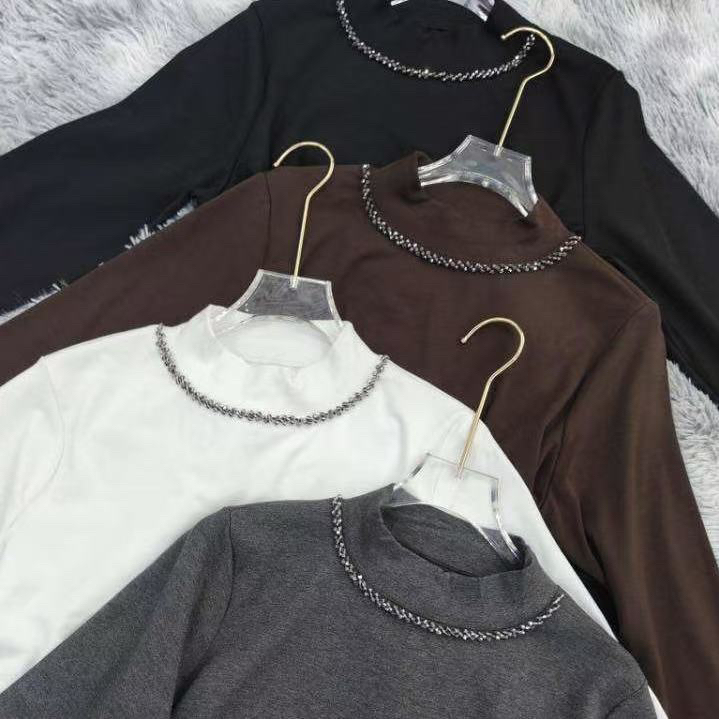 新款大码2025冬季加绒加厚百搭重工显瘦洋气上衣/85256