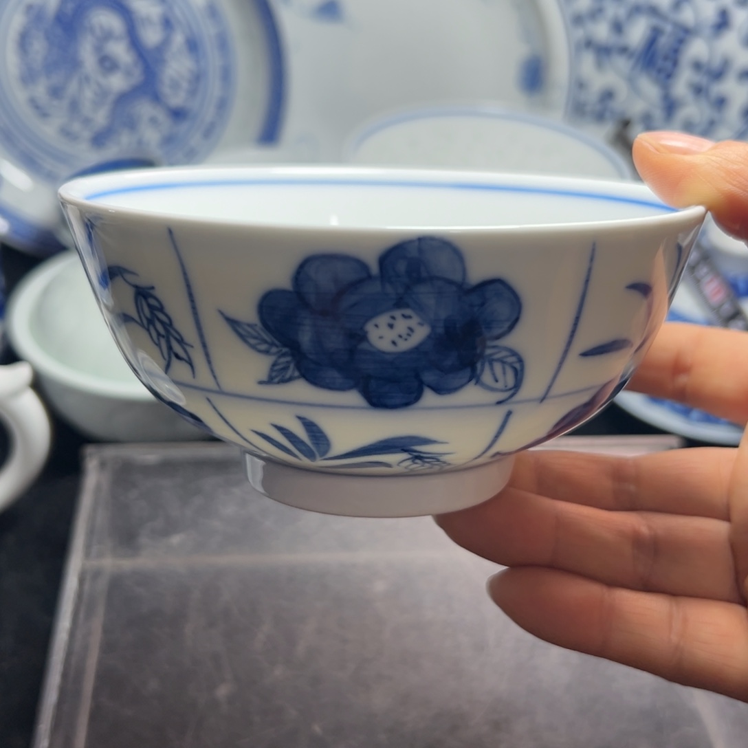 碗手绘5寸木棉花饭碗