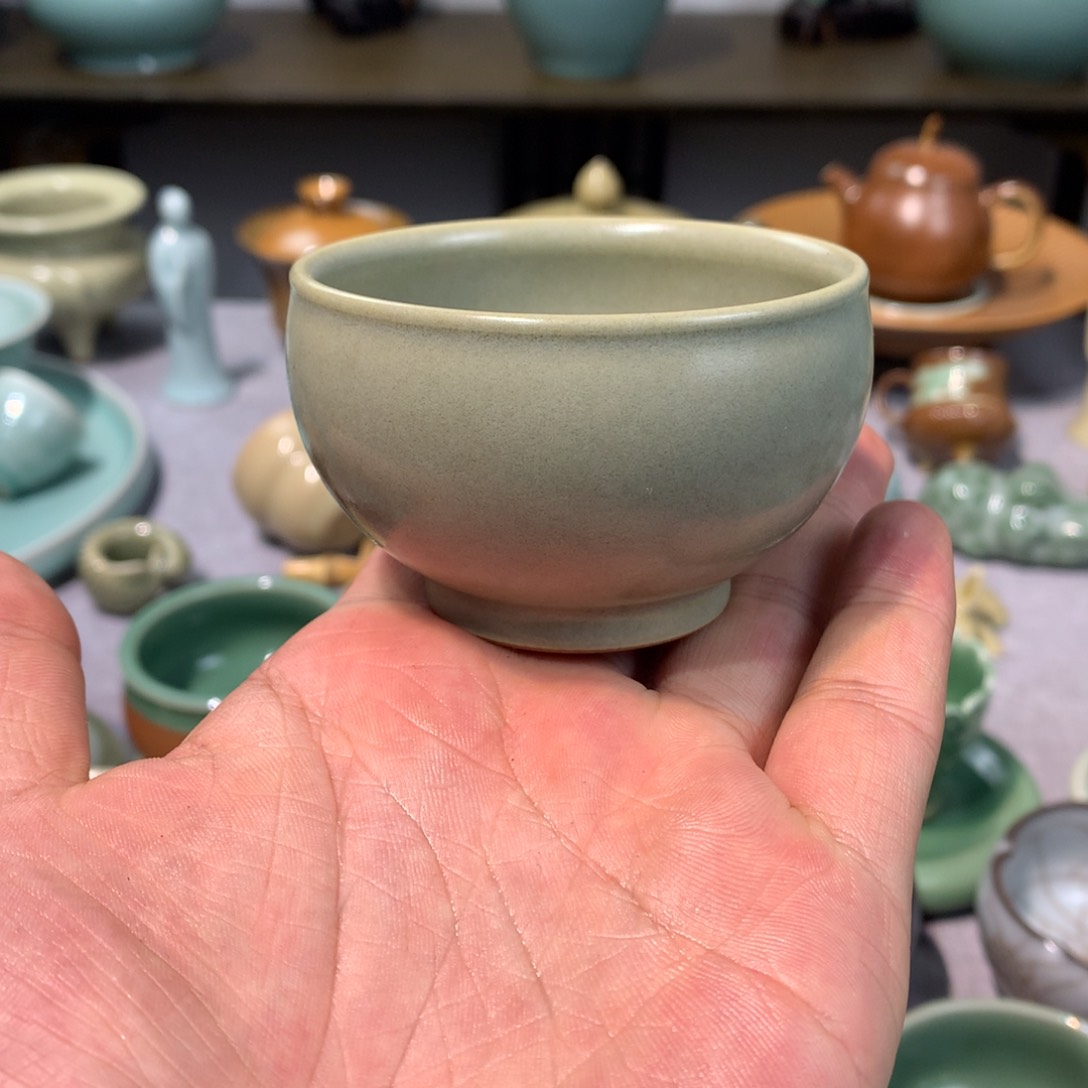 龙泉青瓷手工主人杯