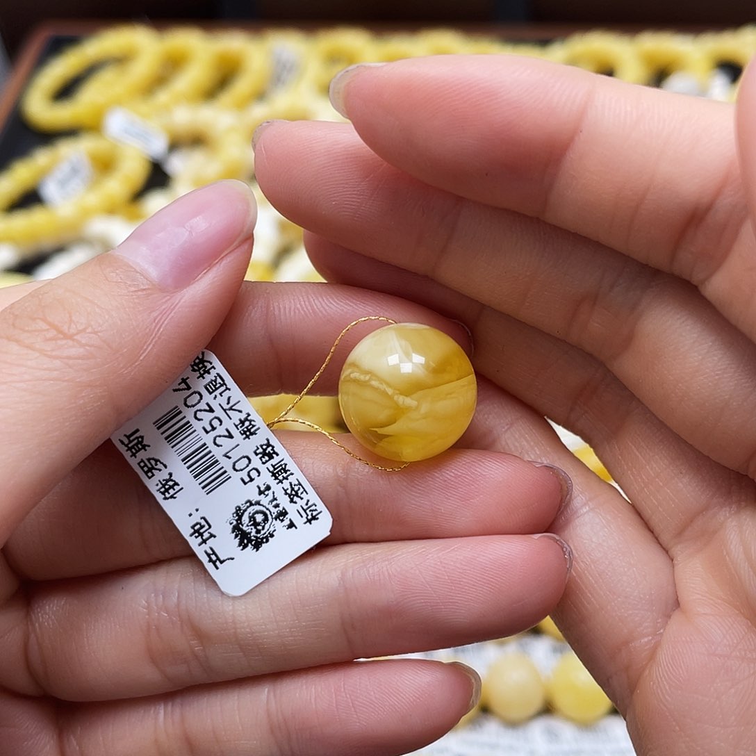 未镶嵌蜜蜡裸石圆珠15mm