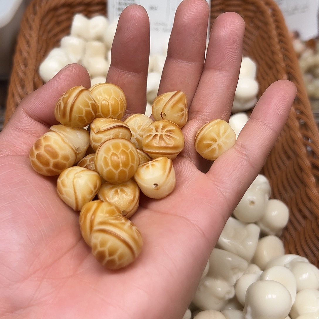 手串菩提根/象牙果20颗糖心富甲有裂