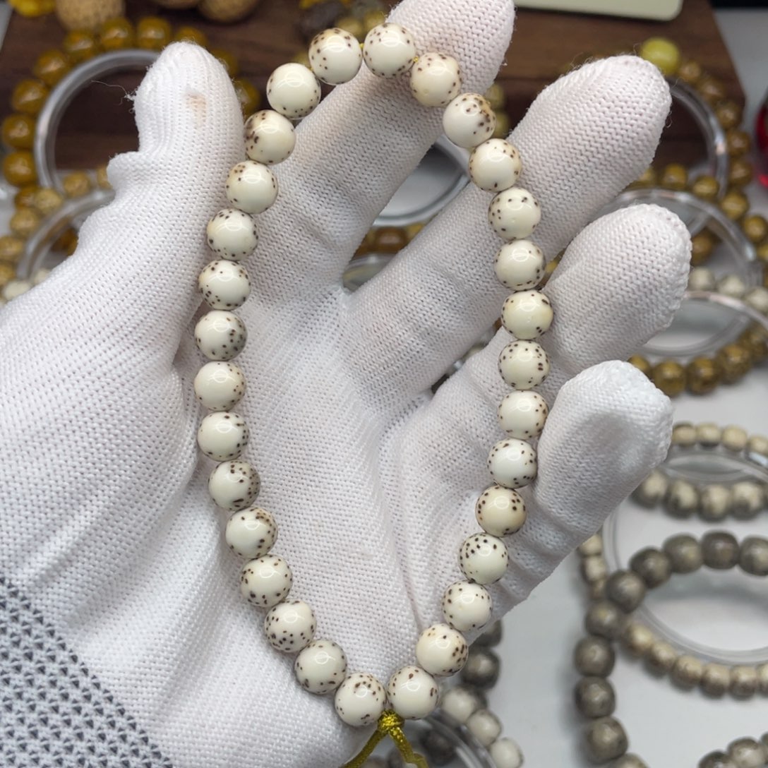 星月菩提手串8mm圆珠手持石玉料A20