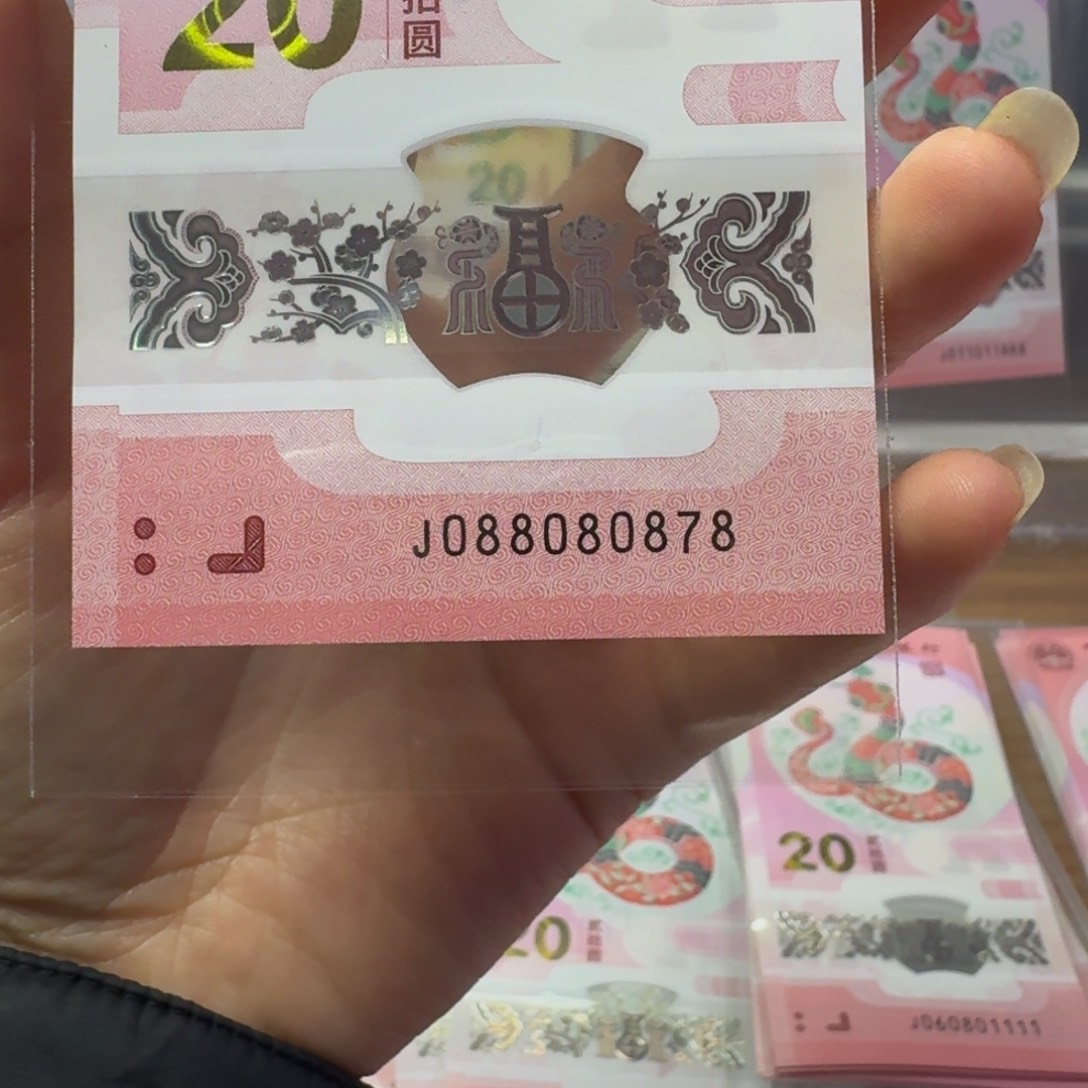 塑料蛇年纪念钞J088080878