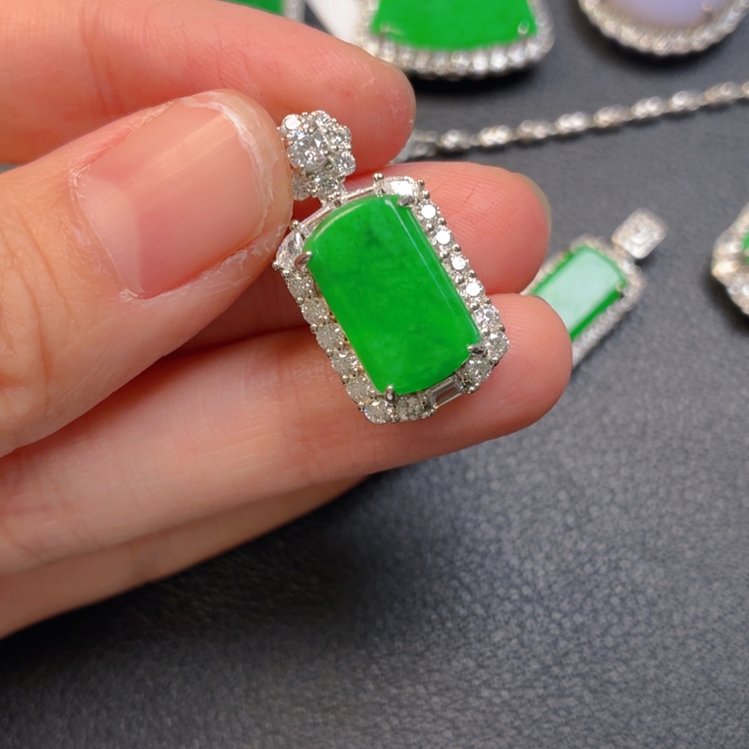 小***z翡翠银S925镶嵌吊坠(不含链)