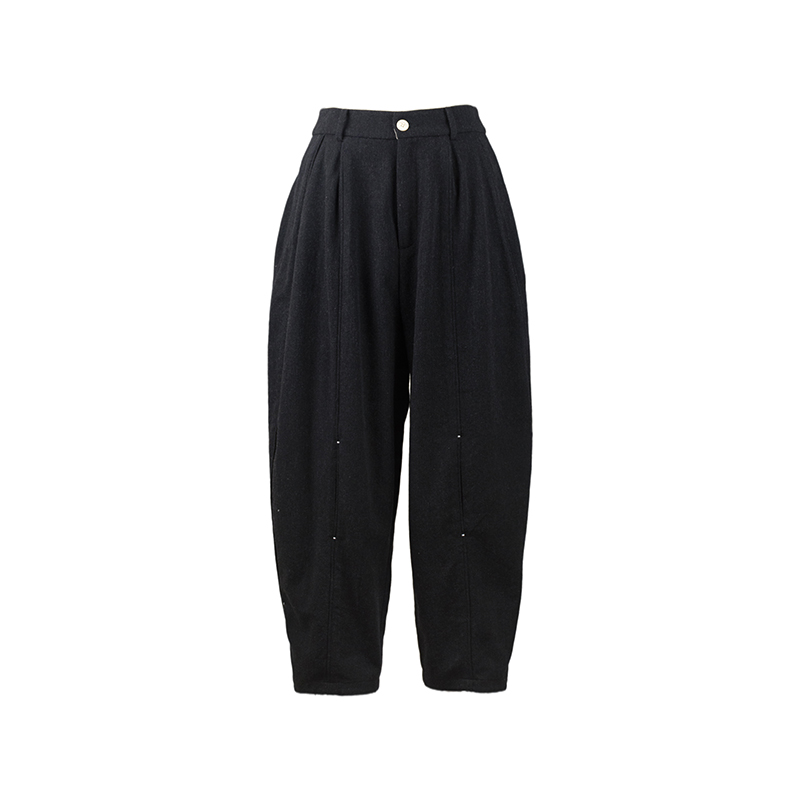 incompleto/若缺 旋转分割廓形休闲长裤 in0441