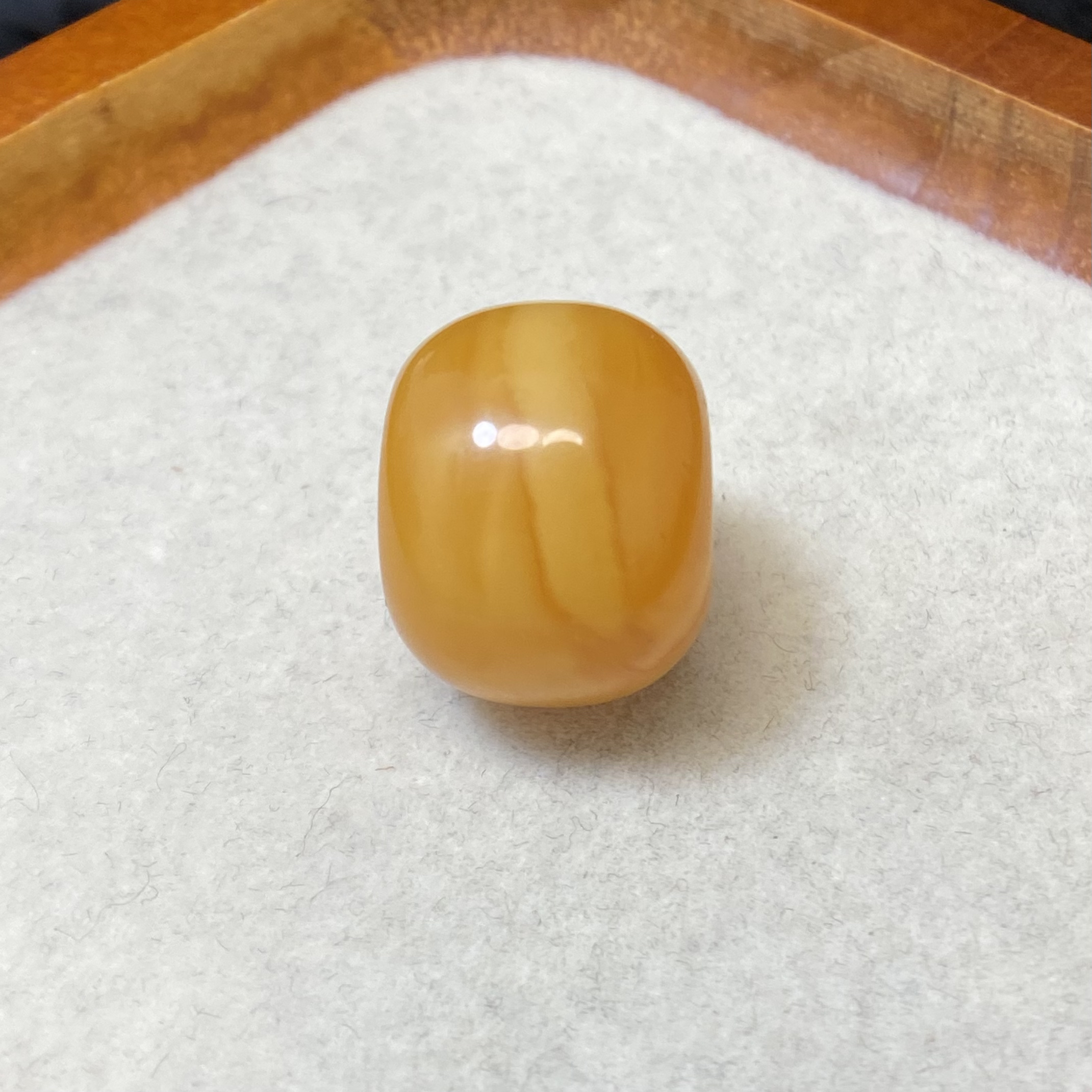 『顺亿天然蜜蜡』老花蜡面包圈墩子尺寸18×14mm文玩配珠配饰