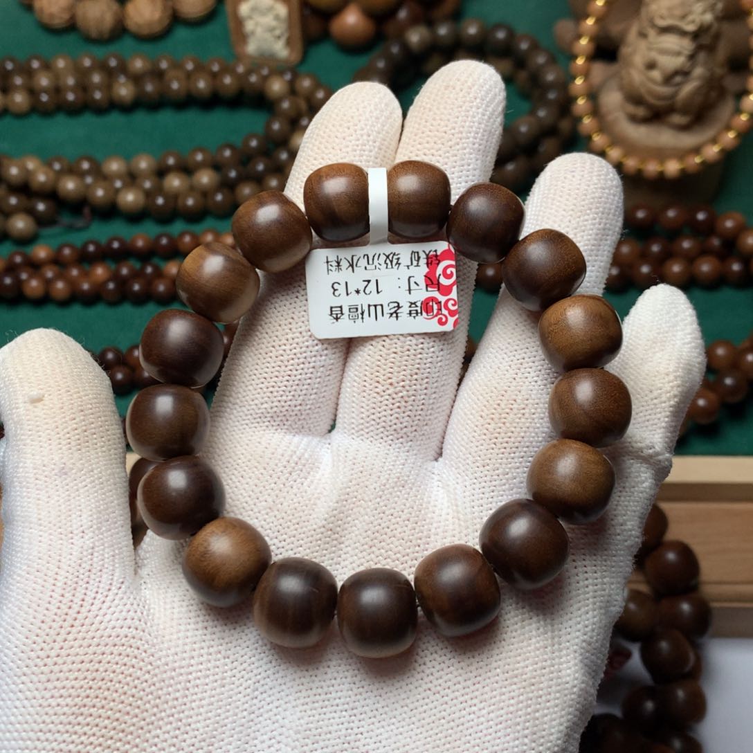 檀香木手串/手链老山檀香1.2*1.3沉水微瑕