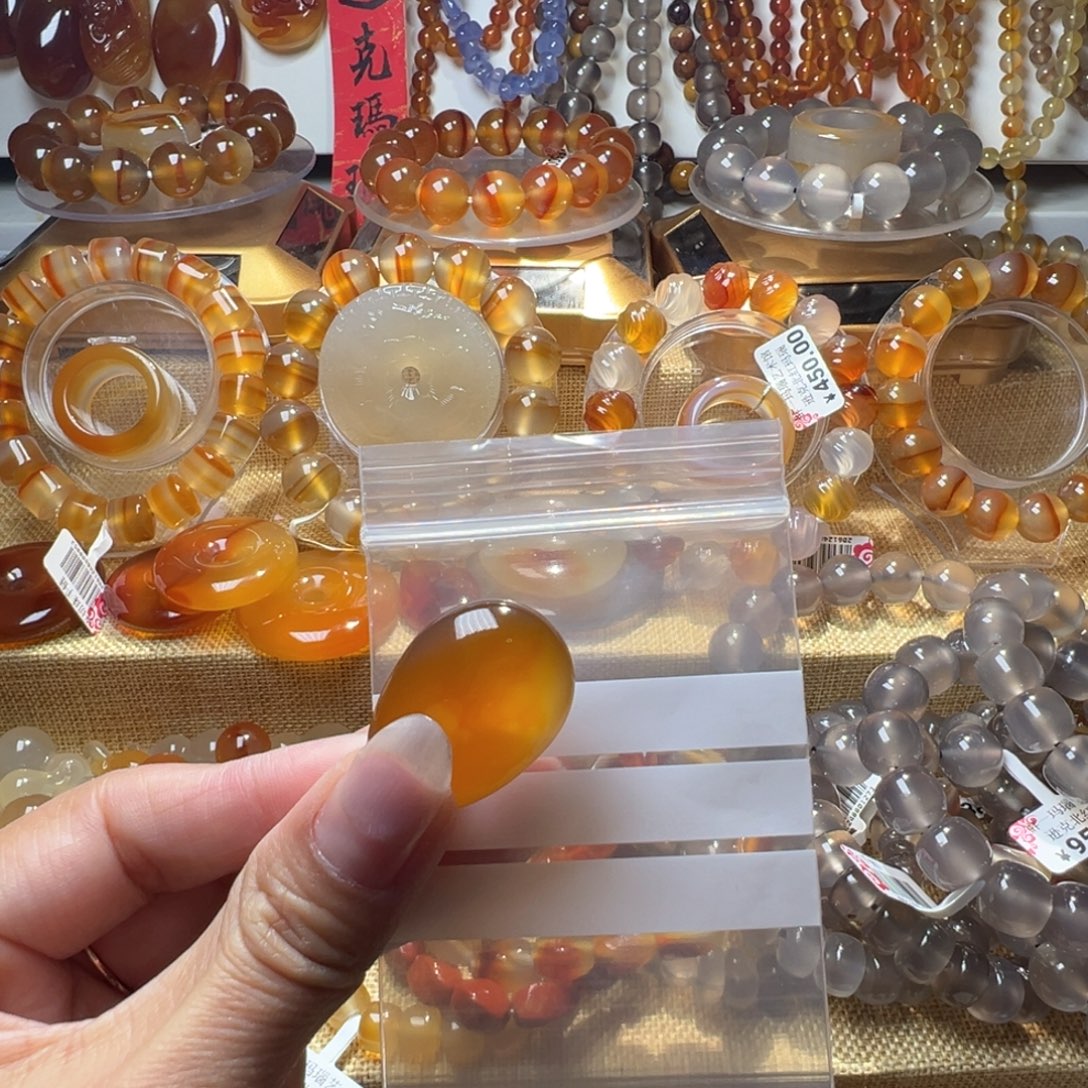 喜***乐玛瑙/玉髓合金颈饰8