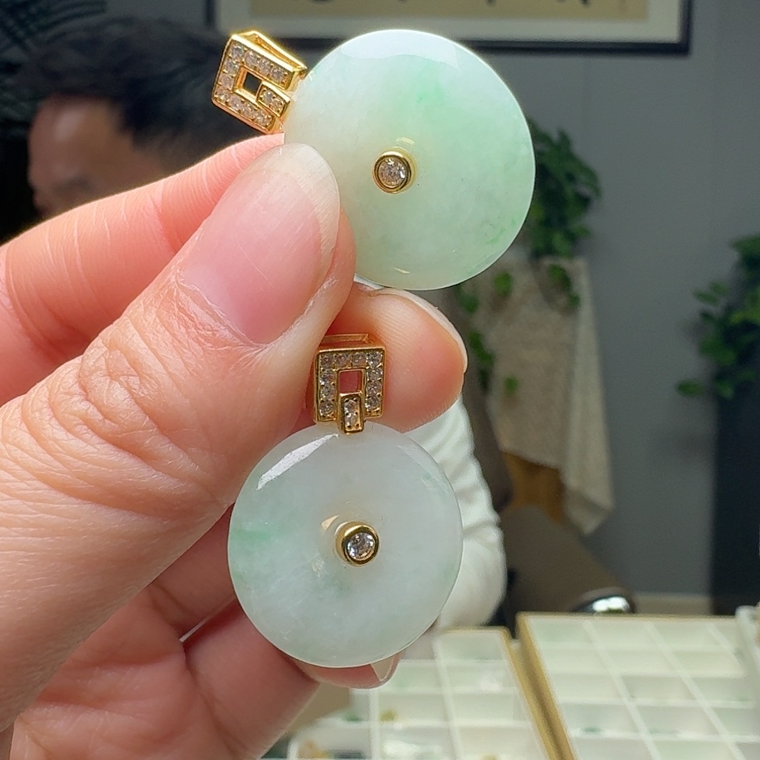 翡翠银S925镶嵌吊坠(不含链)多样性发货其一