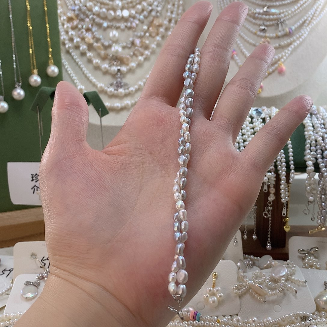 手绳合金淡水珍珠