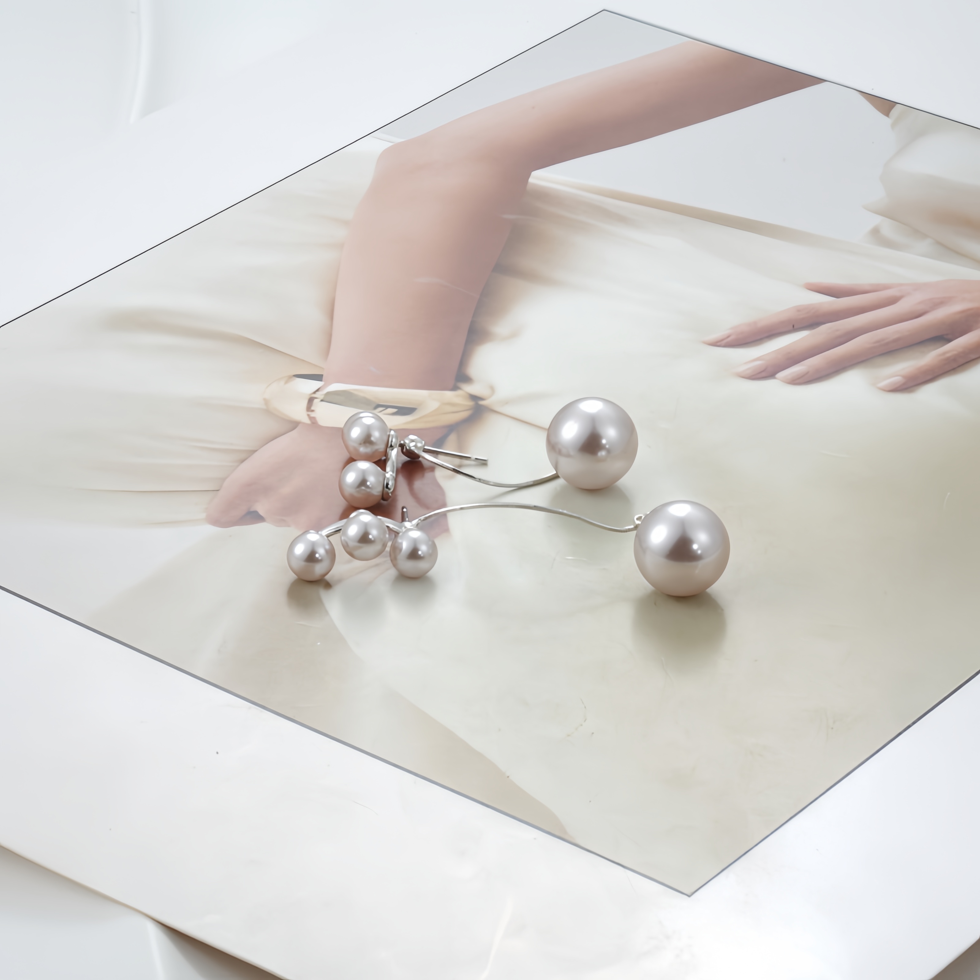 铜合金仿珍珠耳饰 耳环9292