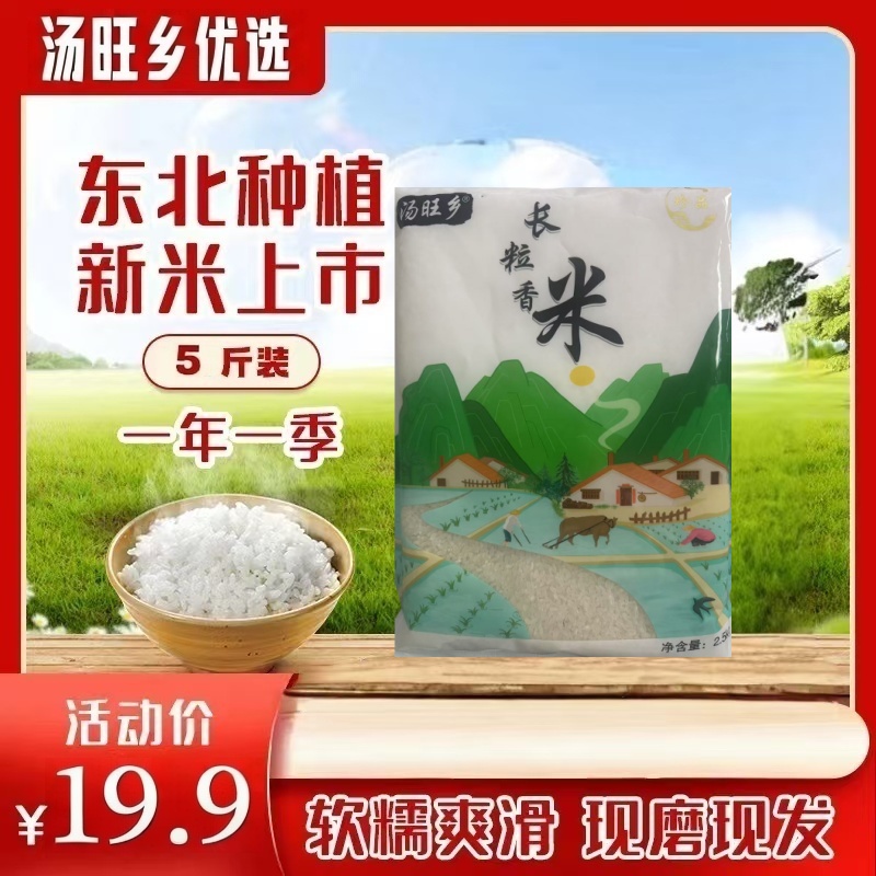 东北现磨现发长粒香新米5斤*1袋真空装寒地种植