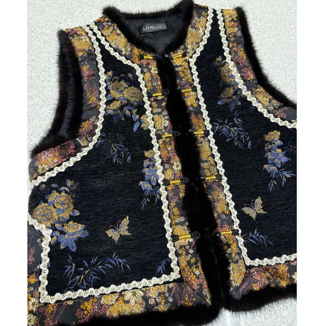 【鎏金上新】原创自制高级感水貂毛短外套日常穿搭 蝴蝶马甲合集