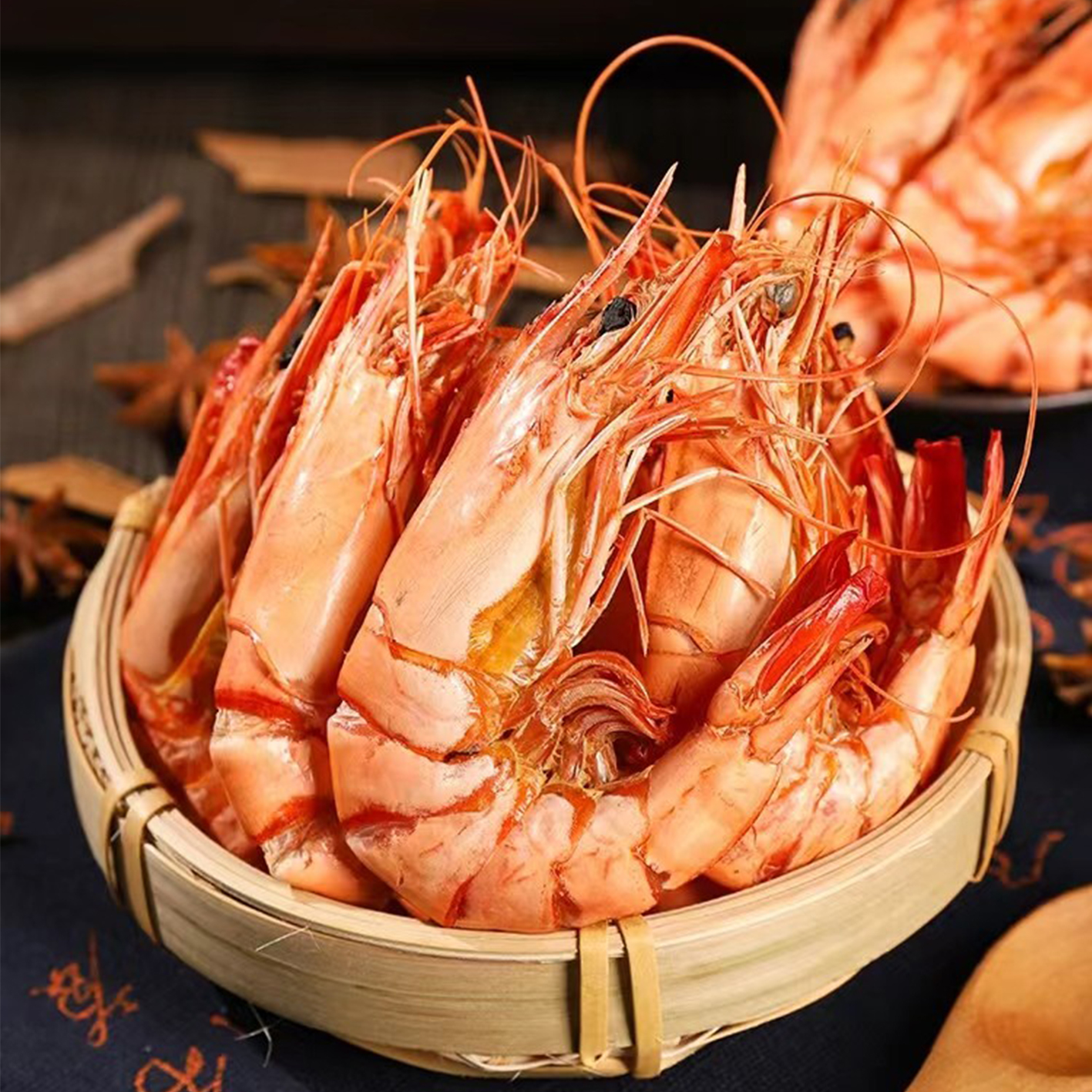 【AG】东山岛九节虾干30-35对/斤九节虾干开袋即食(一斤盒装发货)