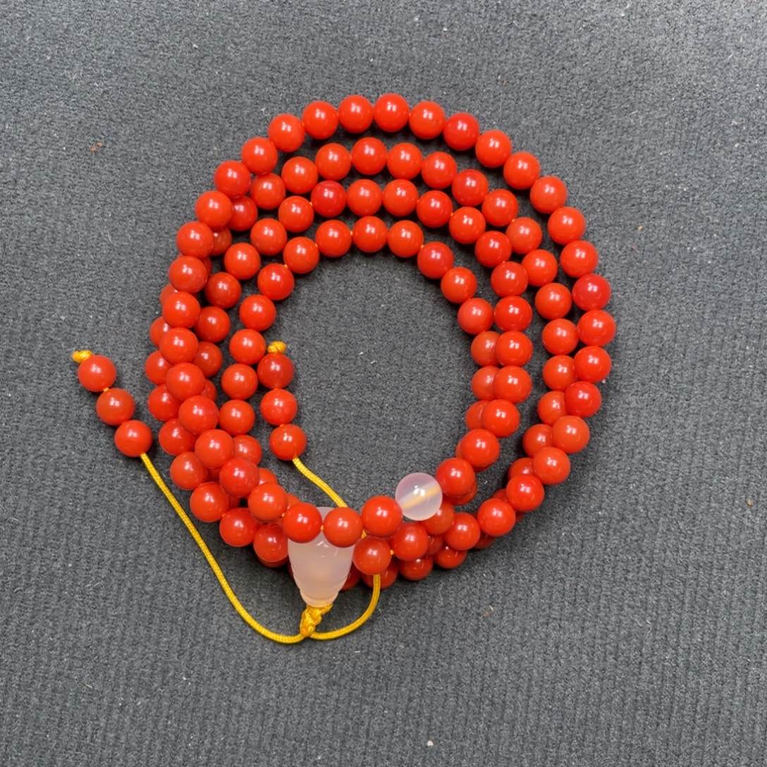 碕***l南红玛瑙未镶嵌项链