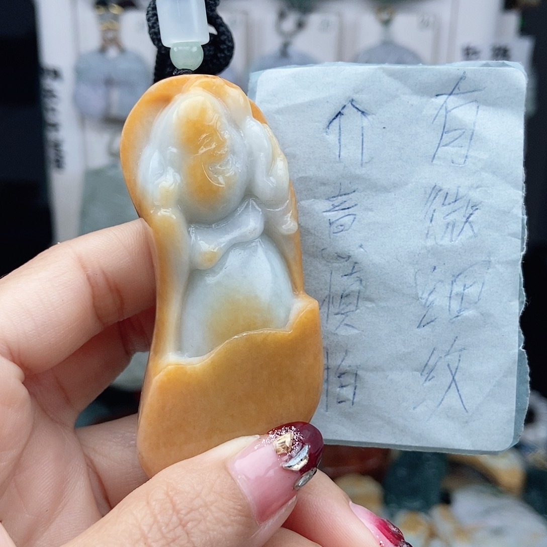 翡翠颈饰14K金镶嵌翡翠