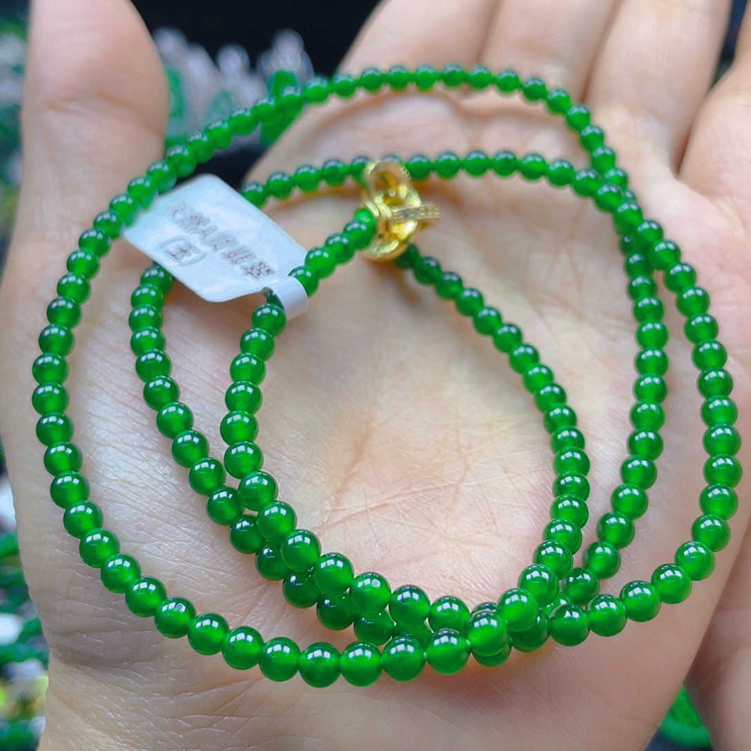 翡翠未镶嵌颈饰天然A货翡翠 帝绿3.8