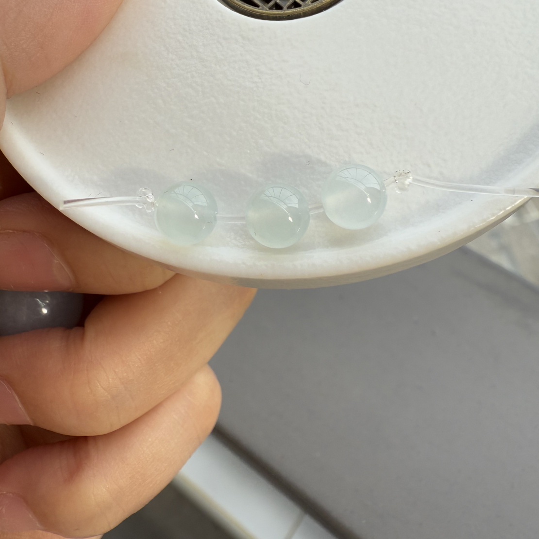 卡6.2白冰翡翠单珠（3颗）