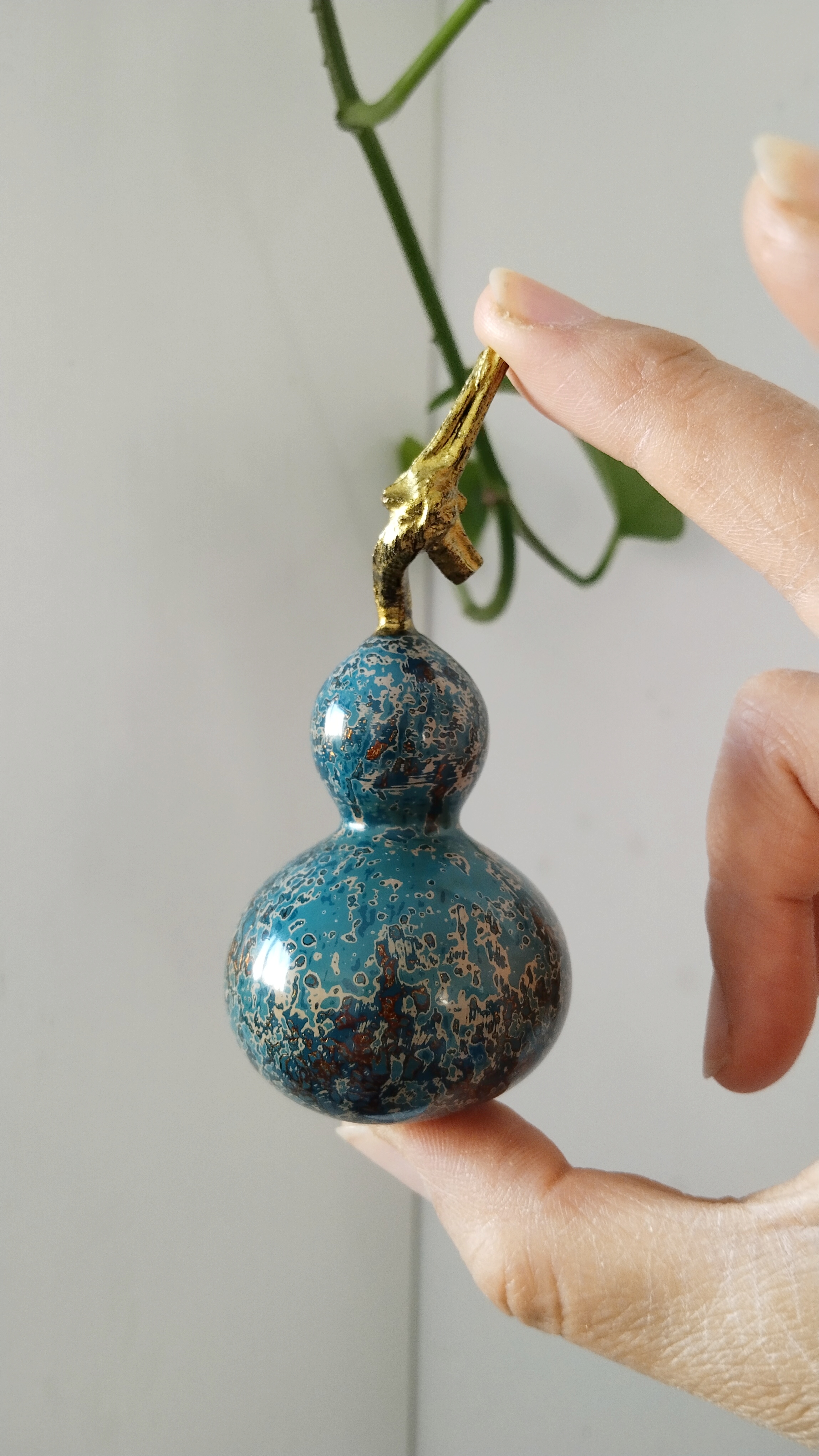 犀皮漆葫芦，纯手工制作，天然大漆材料，非物质文化遗产传承作。