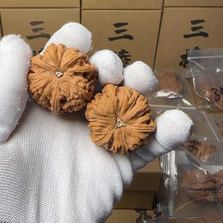 文玩核桃吊坠姜*T简单包装玉龙三棱