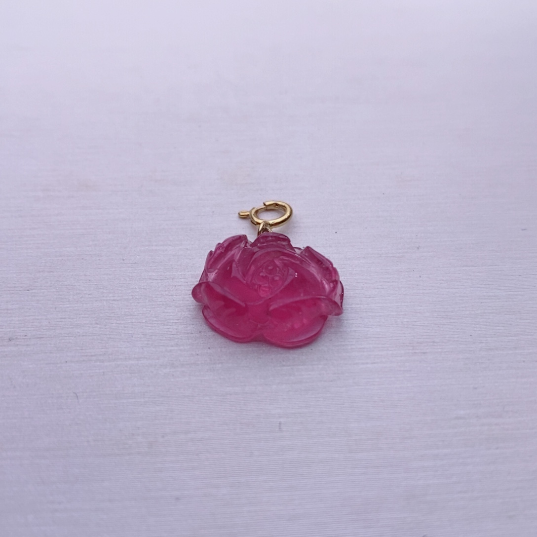 颈饰18K金镶嵌碧玺A吊坠