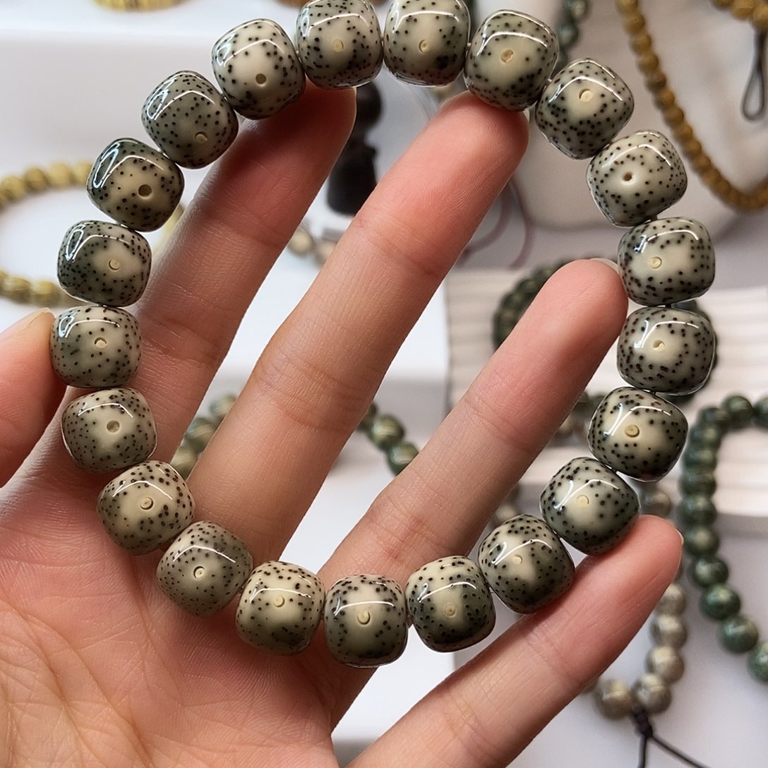 星月菩提手串卡12青花小细星侧留白H017