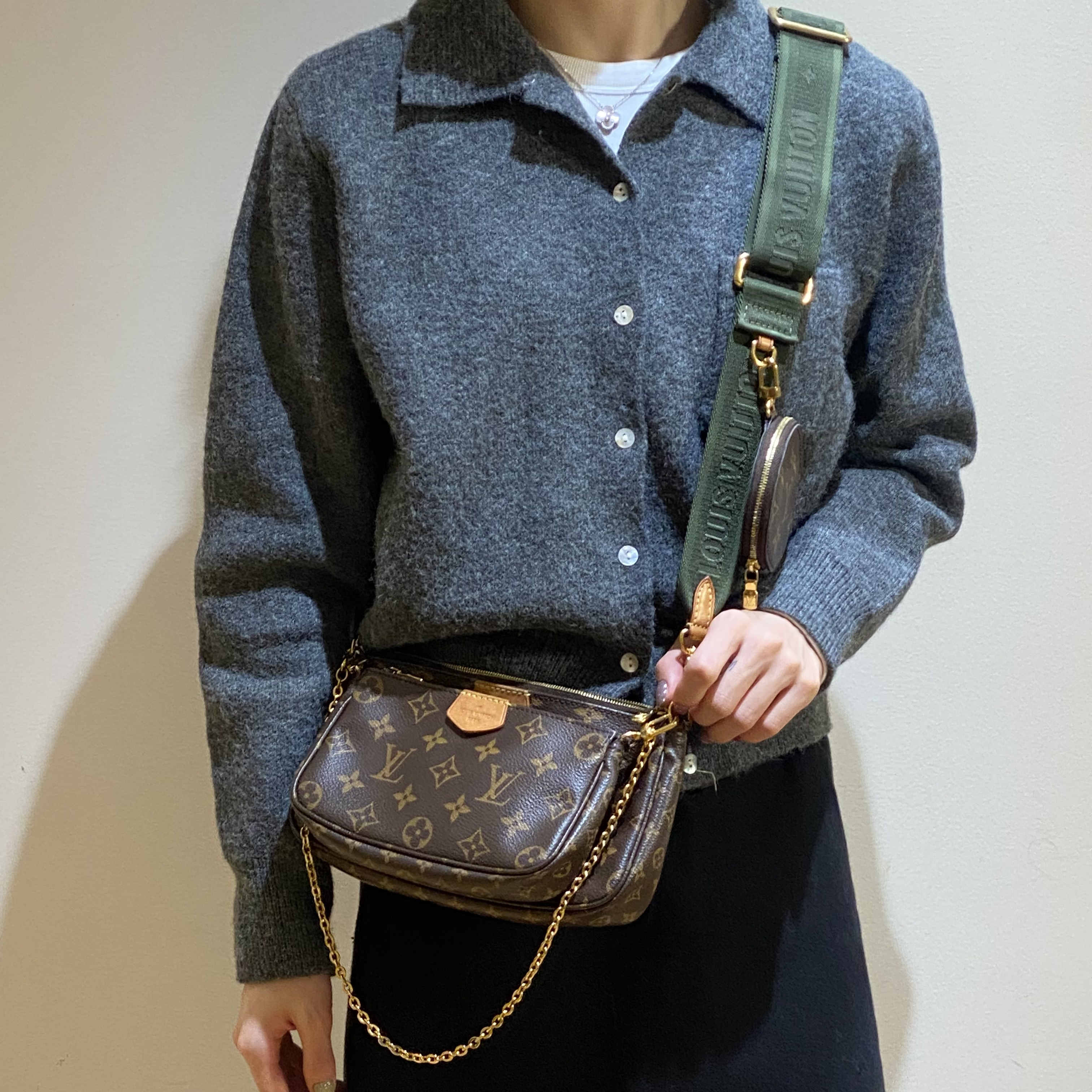 95新 LouisVuitton/路易威登 御古屋/17486/绿肩带五合一 19年