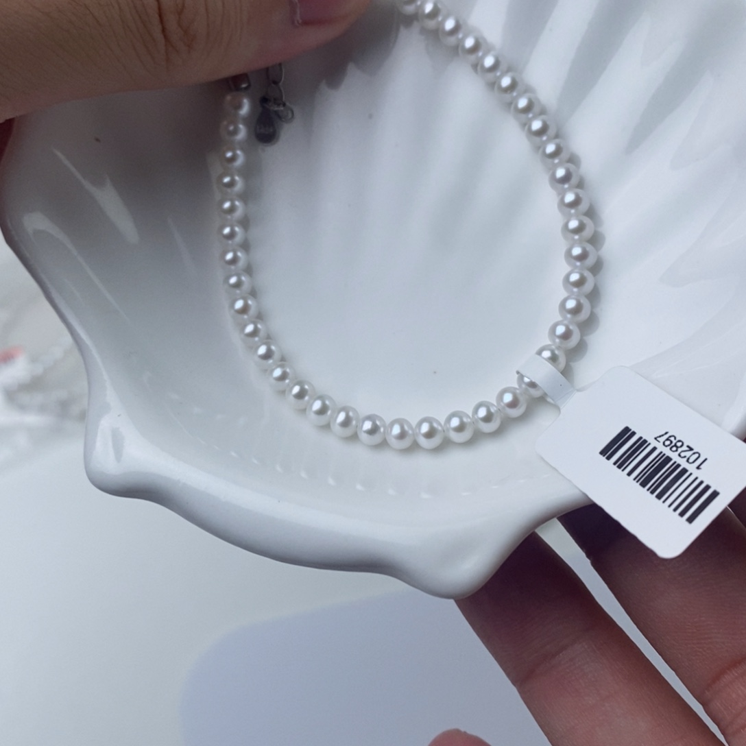 淡水珍珠银S925镶嵌项链102897
