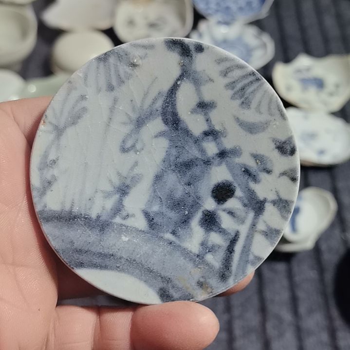 瓷片青花影青杯垫标夲