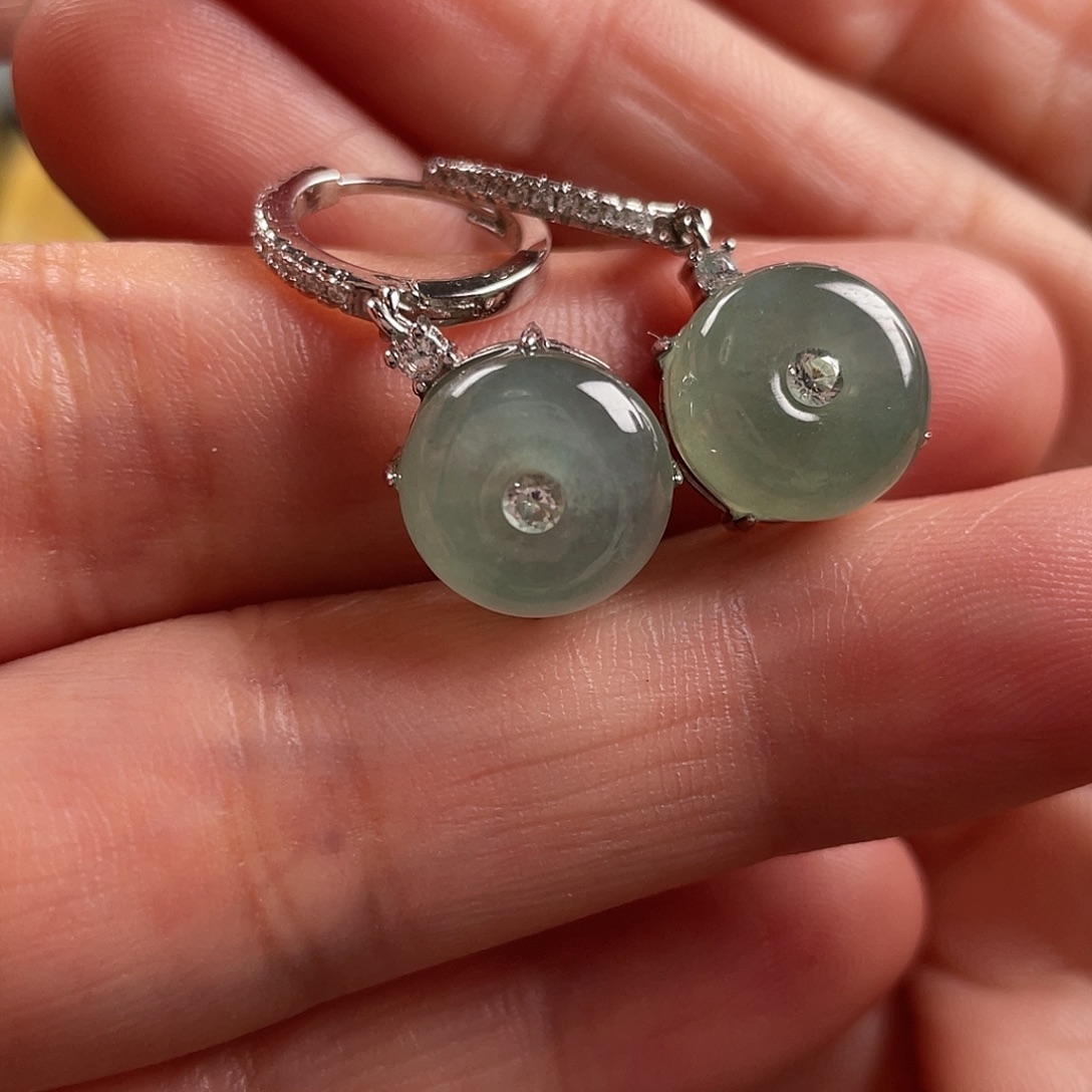 翡翠银S925镶嵌吊坠(不含链)