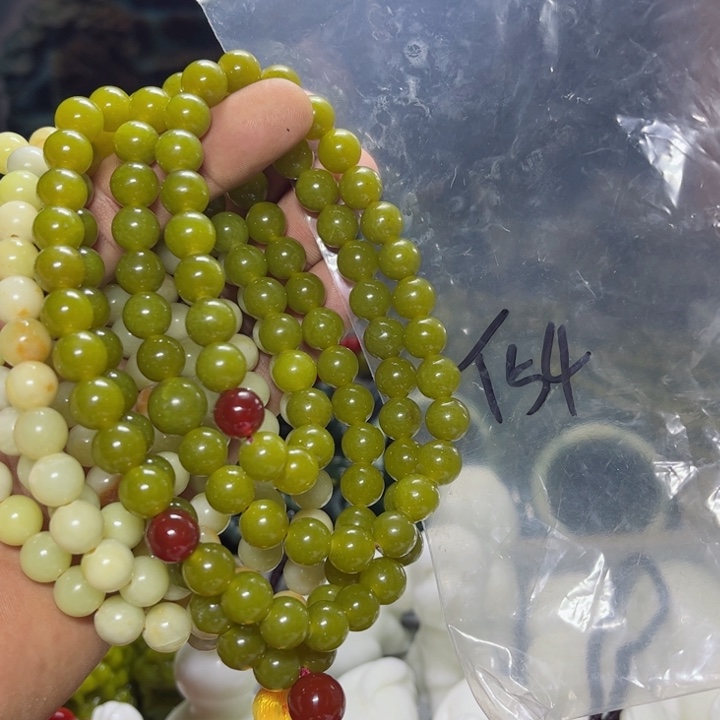 蛇纹石玉项链未镶嵌环**胎