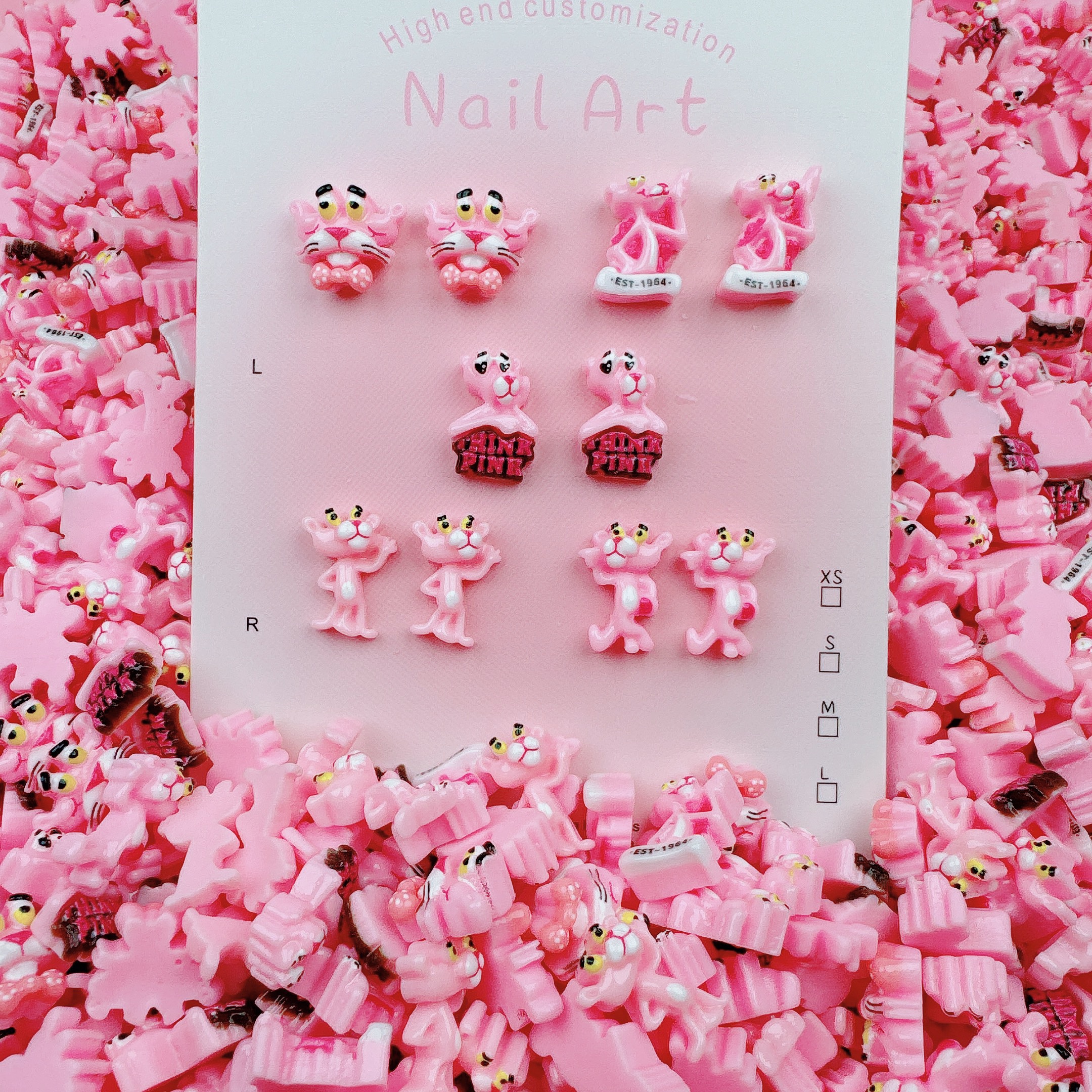 2025新款美甲迷你卡通三丽欧ki猫维尼熊小熊山茶花蝴蝶穿戴饰品