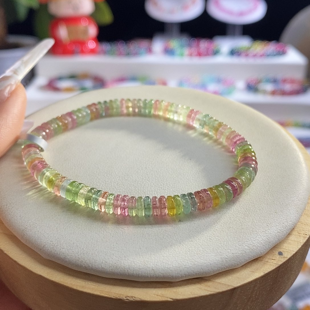 未镶嵌手链碧玺算盘珠