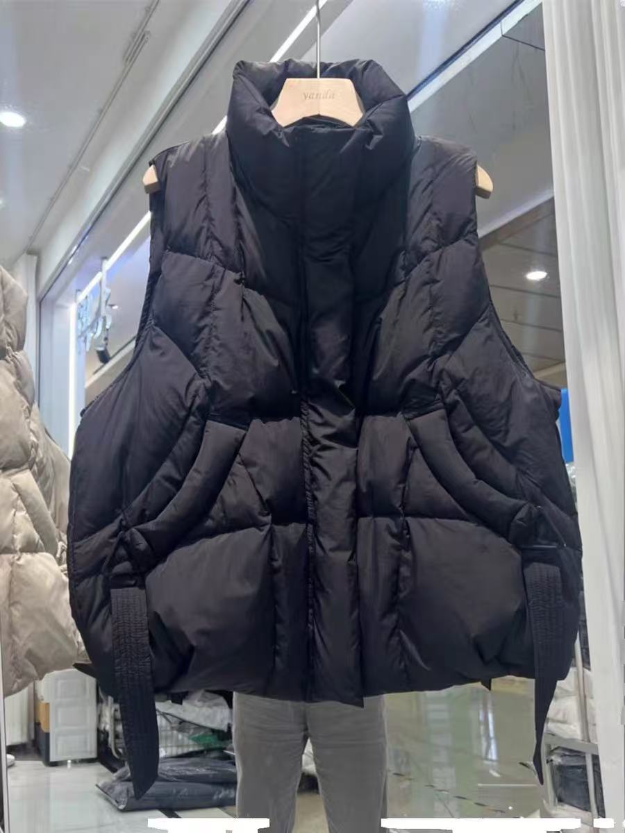 胖mm时尚百搭坎肩无袖2025秋冬立领加厚保暖棉马甲外套