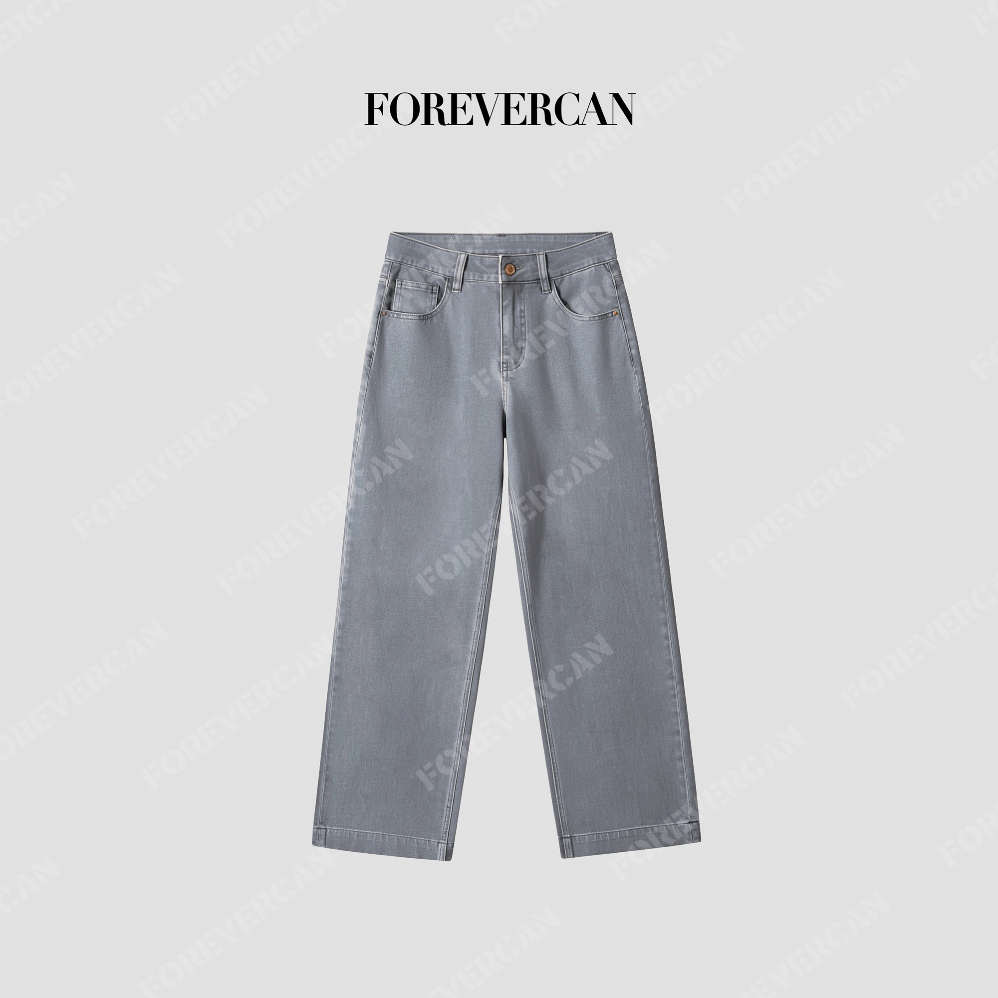 FOREVERCAN“地平线”简约修身显瘦百搭直筒牛仔裤SP30757H