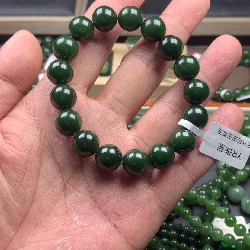 【闪购商品】和田玉（碧玉）手链未镶嵌来**雪12