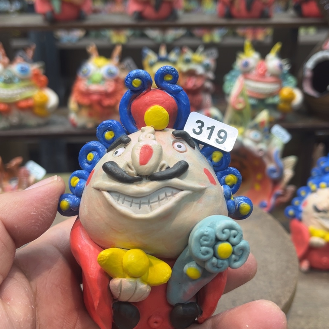 陶瓷纯手工抽象陶瓷摆件319