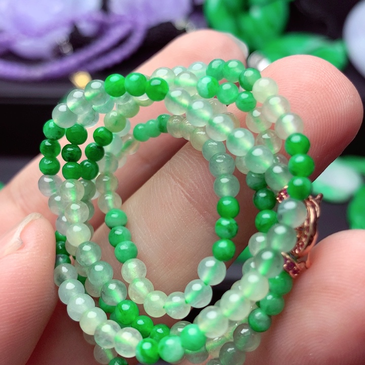 翡翠未镶嵌毛衣链