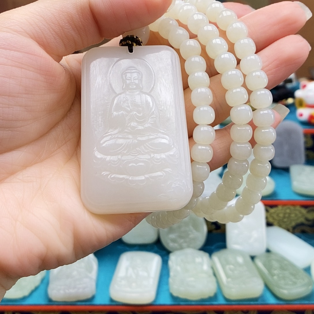 和田玉未镶嵌颈饰p****a