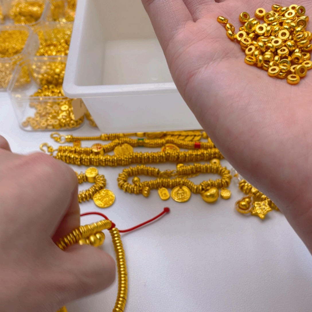 锆石铜合金算盘珠隔片5mm10颗