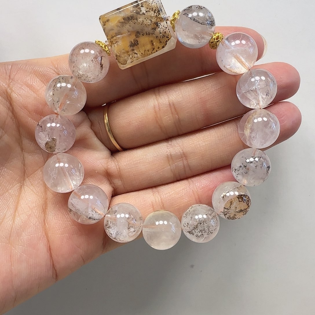 水晶手串未镶嵌小树胶花