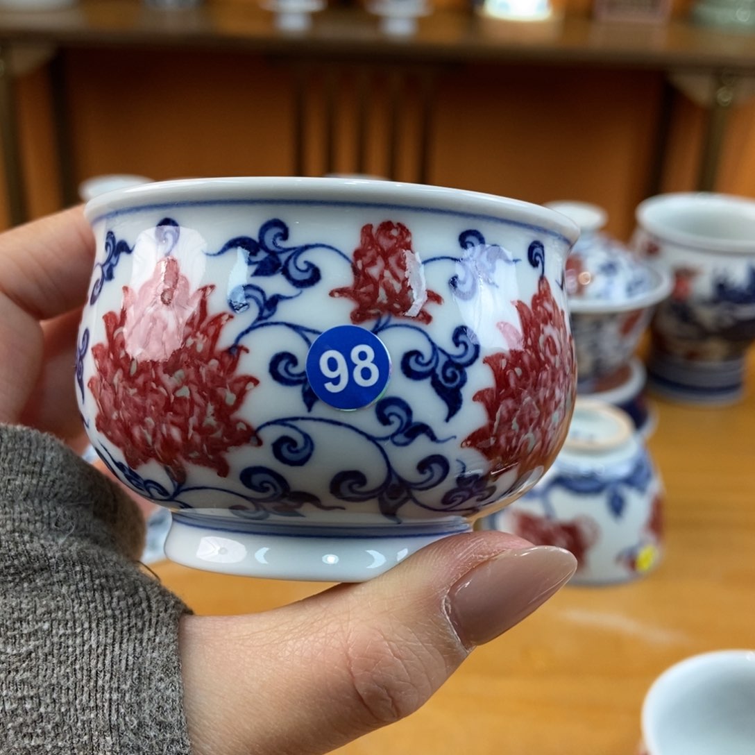 手绘现代茶具非古董