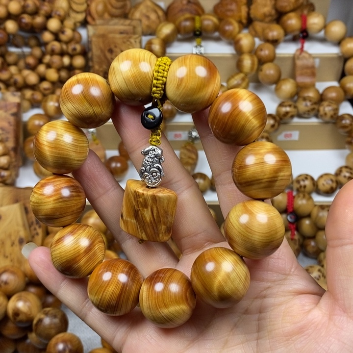 柏木（崖柏）2.0蚕丝纹双面龙胆