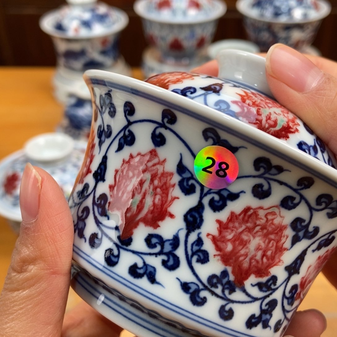 手绘现代茶具非古董