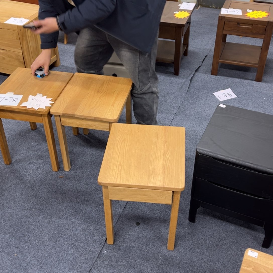 铁床头柜样品一个白橡木