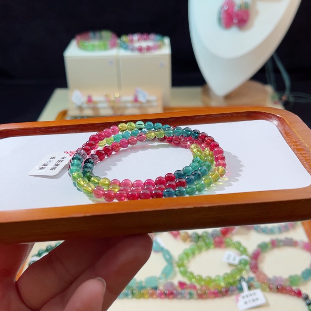 碧玺手串未镶嵌手串