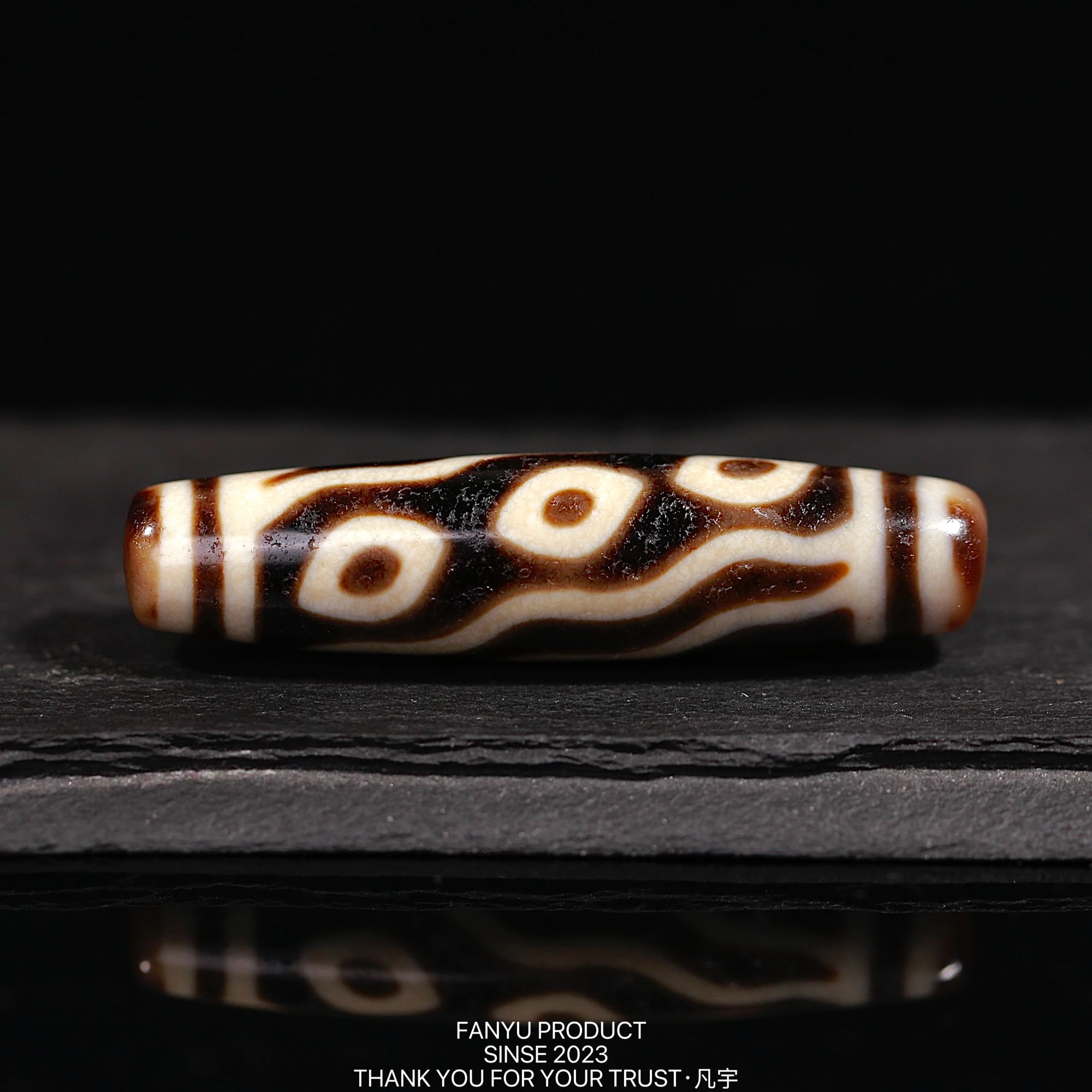 凡宇出品·一代老台湾上肯老超老许亲工花头凤六眼玛瑙天珠锁骨链